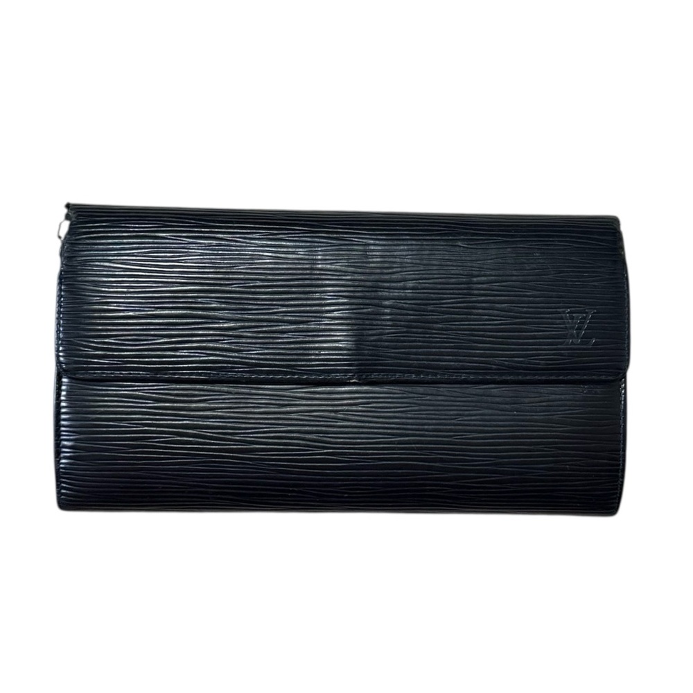 Authentic Louis Vuitton Epi Long Black Wallet